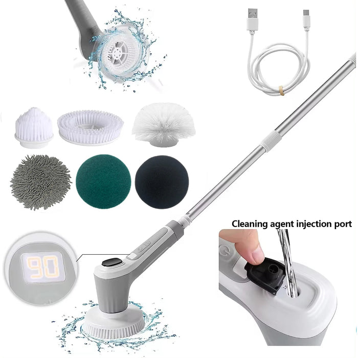 Extendable Electric Spin Scrubber