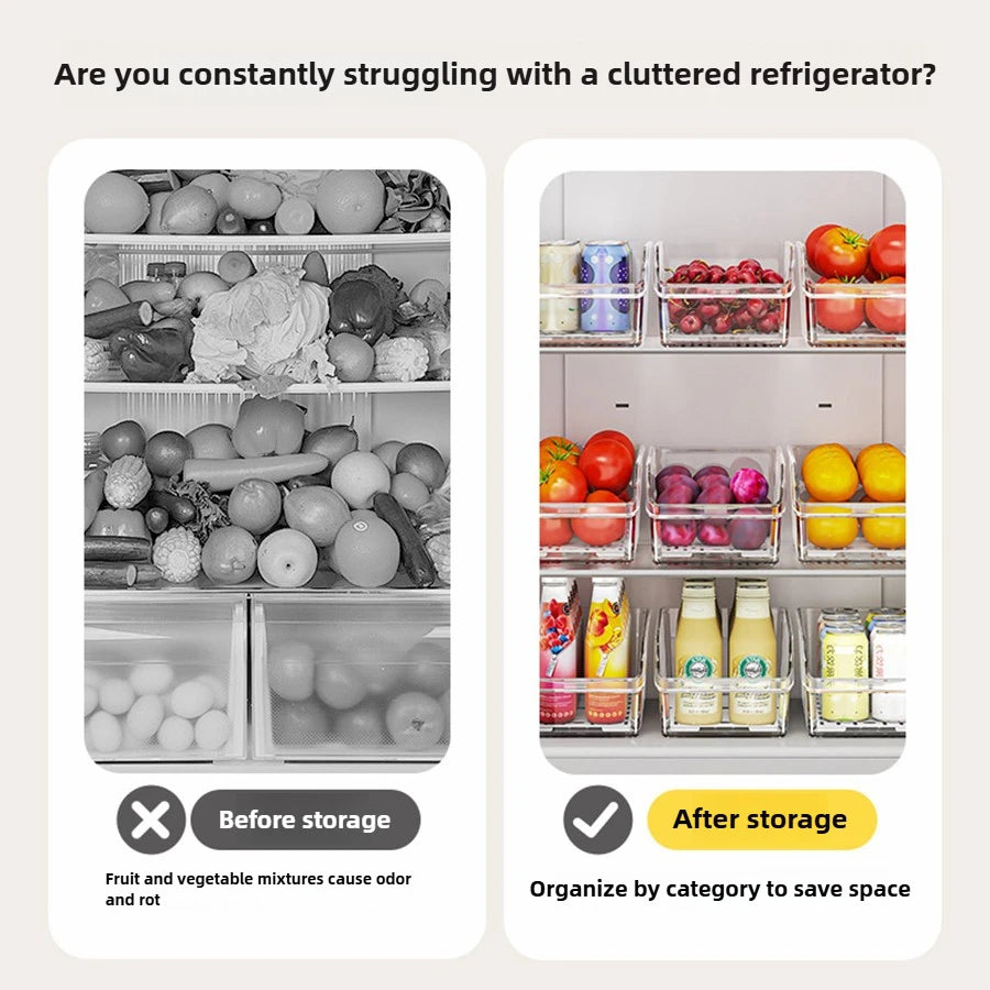 Clear Fridge Storage Bin