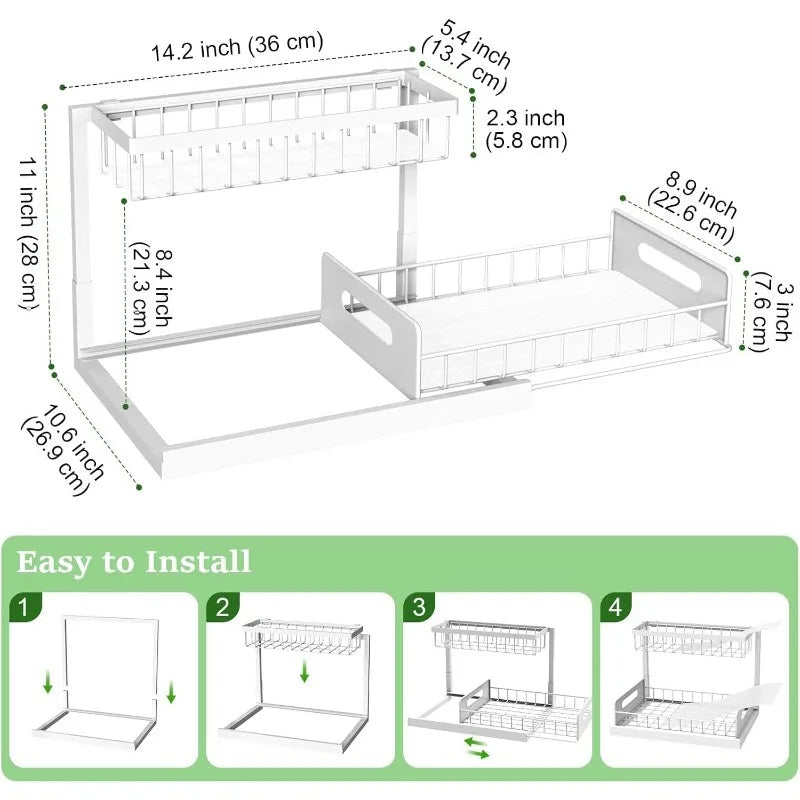 Nestiq 2-Tier Pull-Out Under-Sink Organizer product photo - view 6