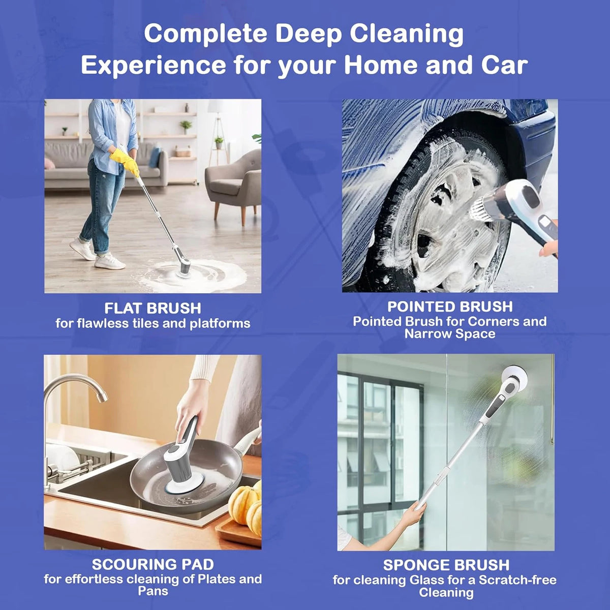 Nestiq Extendable Electric Spin Scrubber product photo - view 6
