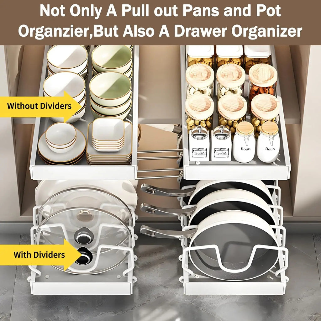 Nestiq Pull-Out Pot & Pan Cabinet Organizer product photo - view 6