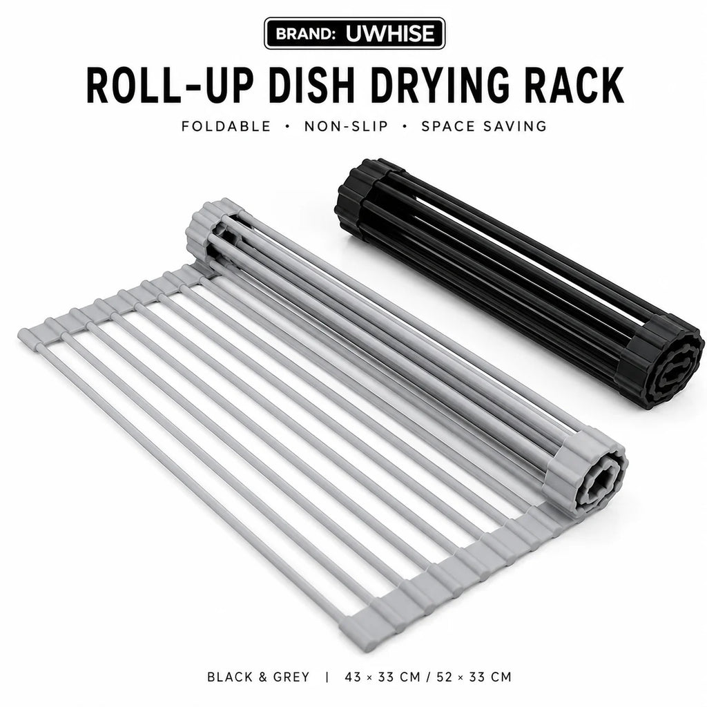 Nestiq Roll-Up Over-Sink Dish Drying Rack product photo - view 1