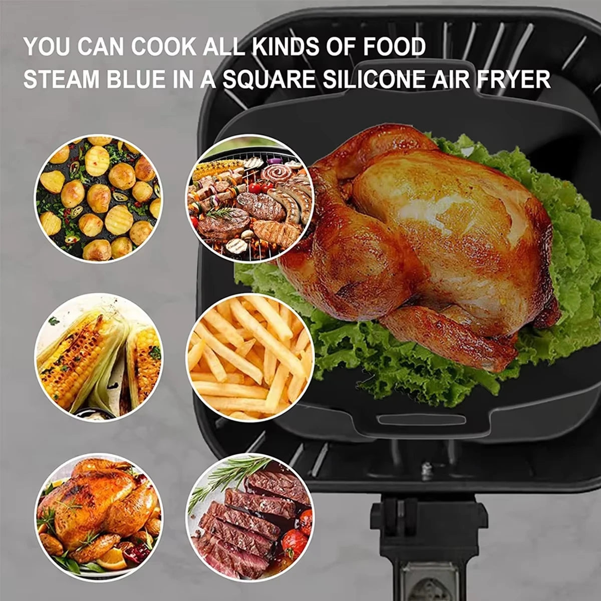 2-Pack Air Fryer Silicone Liners