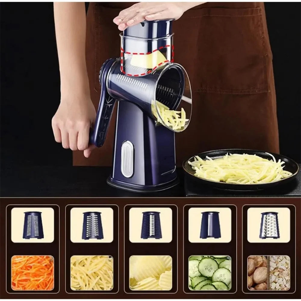 5-in-1 Rotary Vegetable Slicer