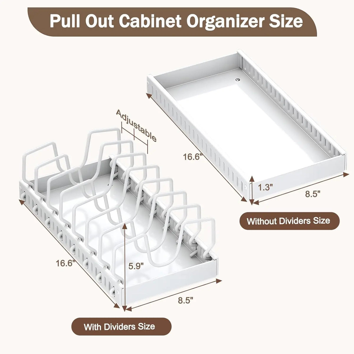 Nestiq Pull-Out Pot & Pan Cabinet Organizer product photo - view 2