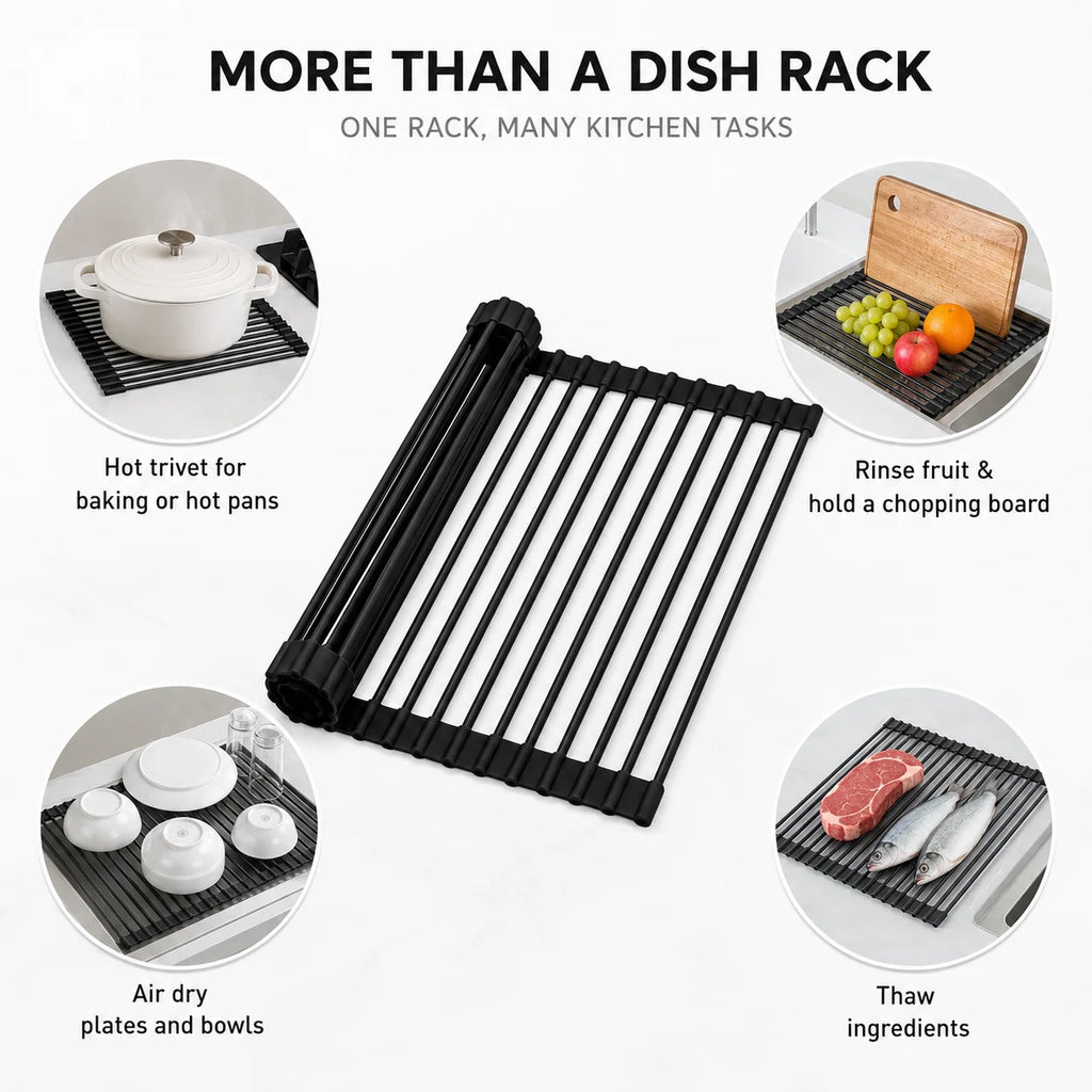 Nestiq Roll-Up Over-Sink Dish Drying Rack product photo - view 6